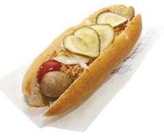 Hotdog m. tyk pølse 33,00 kr.
